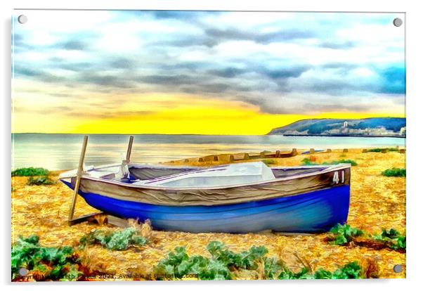 Fisher Boat on Sovereign Beach Acrylic by Gareth Parkes