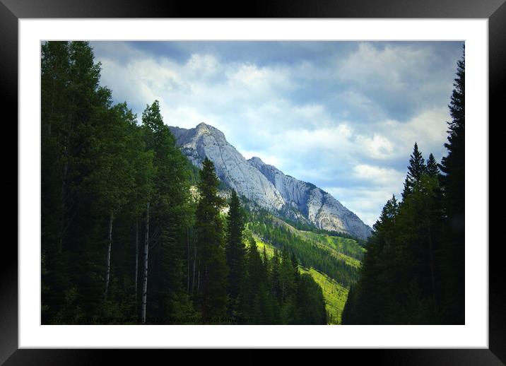 Steep Mountain Top Natural Abstract Formation Canada Framed Mounted Print by PAULINE Crawford