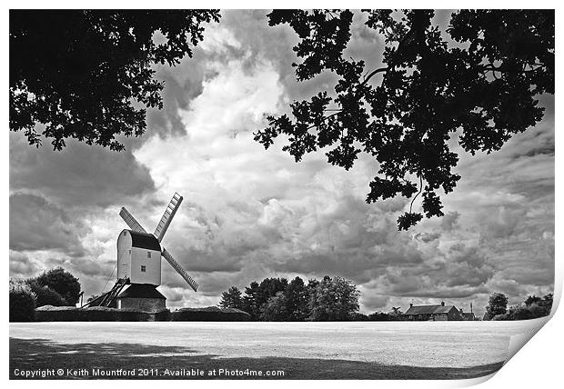 Mountnessing Windmill, Essex Print by Keith Mountford