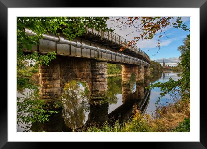 Perth West Railway Bridge (Tay Viaduct at Perth)  Framed Mounted Print by Navin Mistry