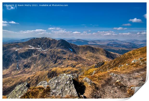 A view of Stuc a Chroin (Munro 975 m)  Print by Navin Mistry