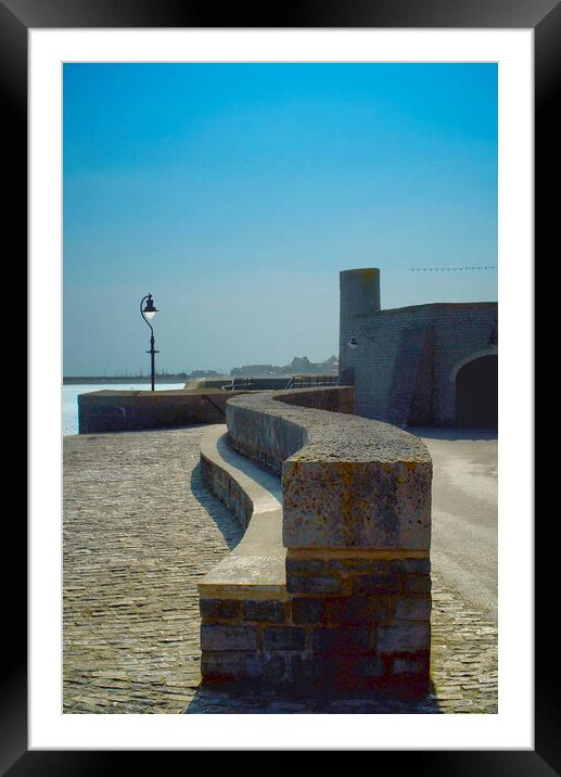 Lyme Regis Gun Cliff Framed Mounted Print by Alison Chambers