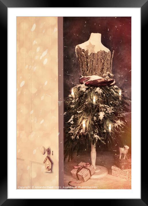Open Door Into Christmas Framed Mounted Print by Amanda Elwell
