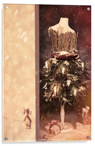 Open Door Into Christmas Acrylic by Amanda Elwell