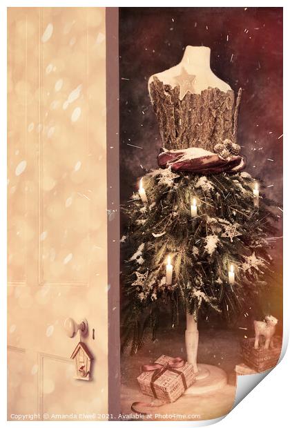 Open Door Into Christmas Print by Amanda Elwell