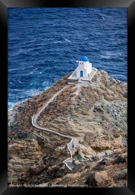 Chapel of the Seven Martyrs, Kastro, Sifnos Greek Islands. Framed Print by Chris North