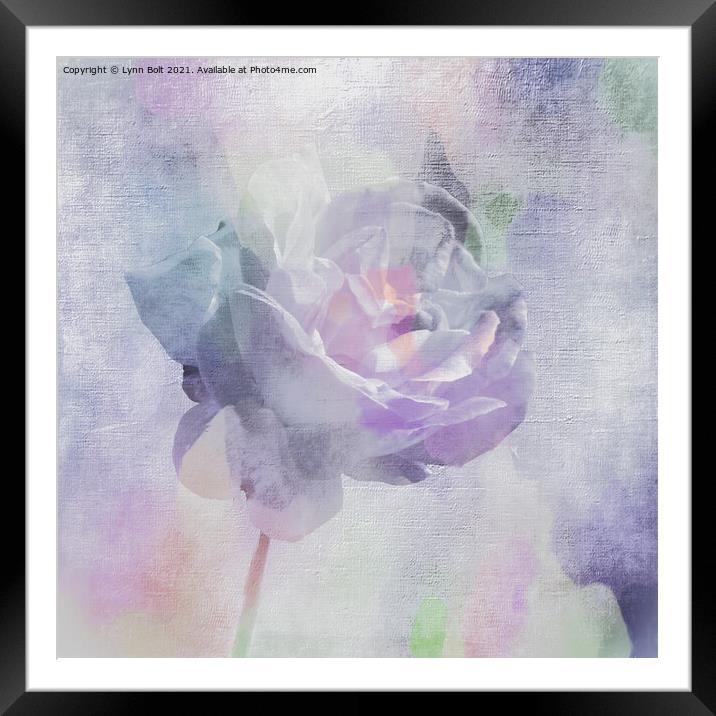 Faded Abstract Rose Framed Mounted Print by Lynn Bolt
