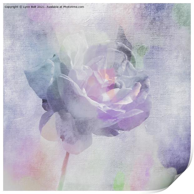 Faded Abstract Rose Print by Lynn Bolt