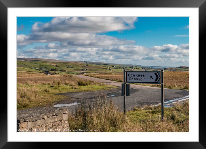 Upper Teesdale from the Cow Green Road Framed Mounted Print by Richard Laidler