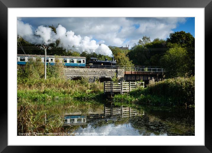 47298 heads for Bury - Autumn Steam Gala East Lancs Railway  Framed Mounted Print by David Tomlinson
