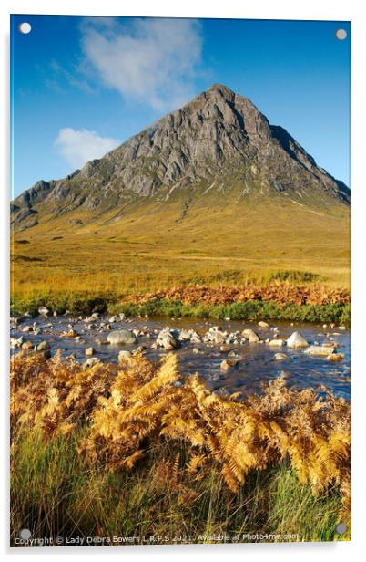 The Buachaille Etive Mòr  in Autumn. Acrylic by Lady Debra Bowers L.R.P.S