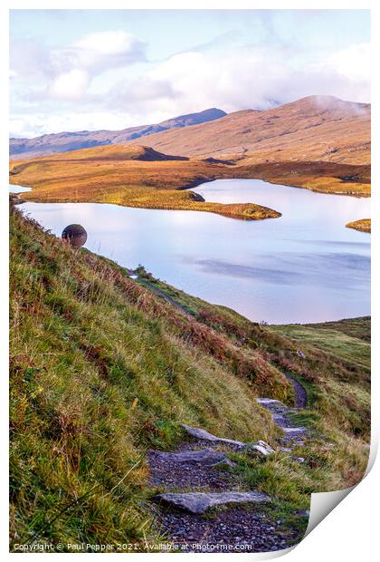 The path to Lochan an Ais Print by Paul Pepper