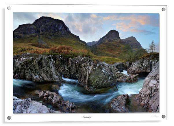 Three sisters, Glencoe, Scotland  Acrylic by JC studios LRPS ARPS