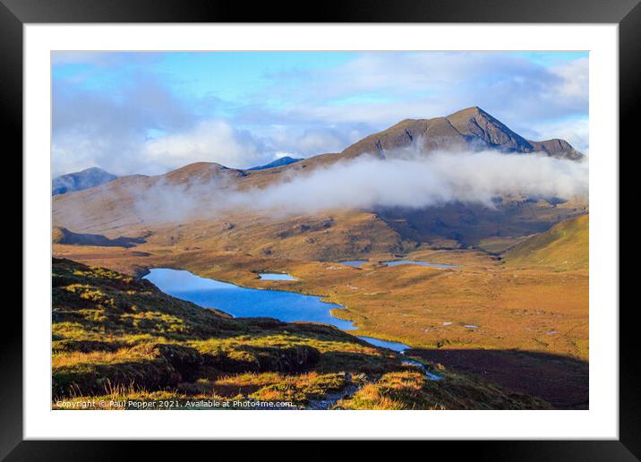 Above the Scottish clouds Framed Mounted Print by Paul Pepper