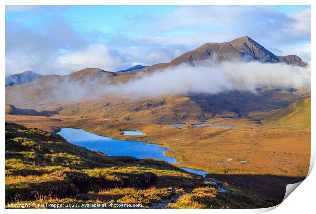Above the Scottish clouds Print by Paul Pepper