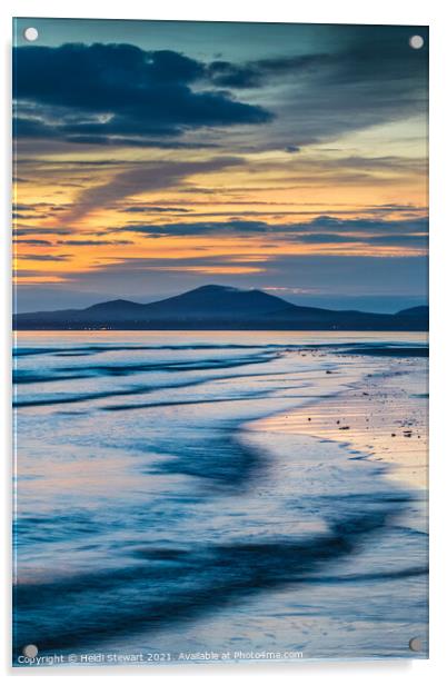  Benar Beach Sunset Acrylic by Heidi Stewart