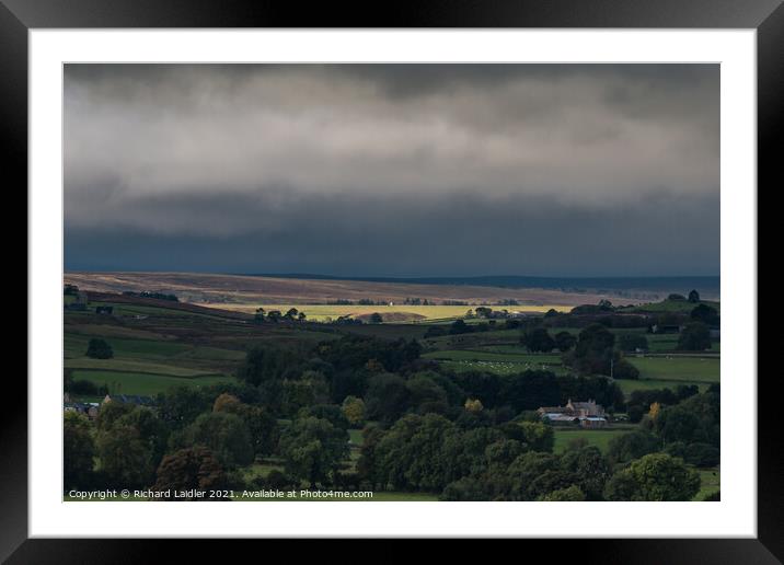 Dramatic Light on Grassholme Dam Framed Mounted Print by Richard Laidler