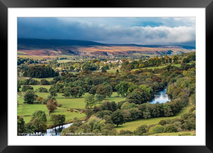 Autumn Sun and Colours on Middleton in Teesdale Framed Mounted Print by Richard Laidler