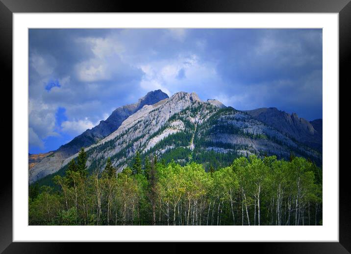 Outdoor mountain landscape Banff Alberta Canada Framed Mounted Print by PAULINE Crawford