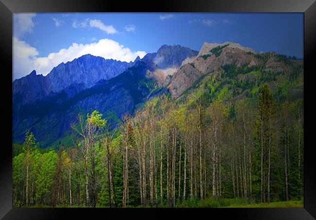 Bold Rocky Mountains Colourful and Dramatic in Canada Framed Print by PAULINE Crawford