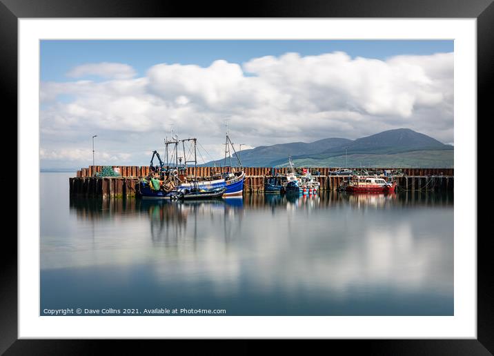 Outdoor Boats in the harbour, Carradale, Argyll and Bute, Scotland Framed Mounted Print by Dave Collins