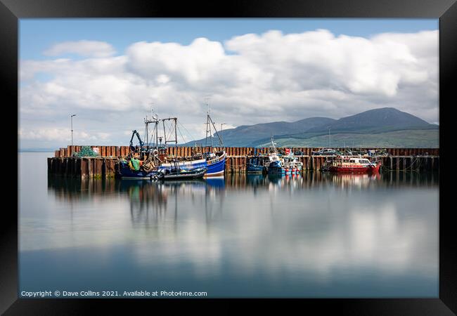 Outdoor Boats in the harbour, Carradale, Argyll and Bute, Scotland Framed Print by Dave Collins