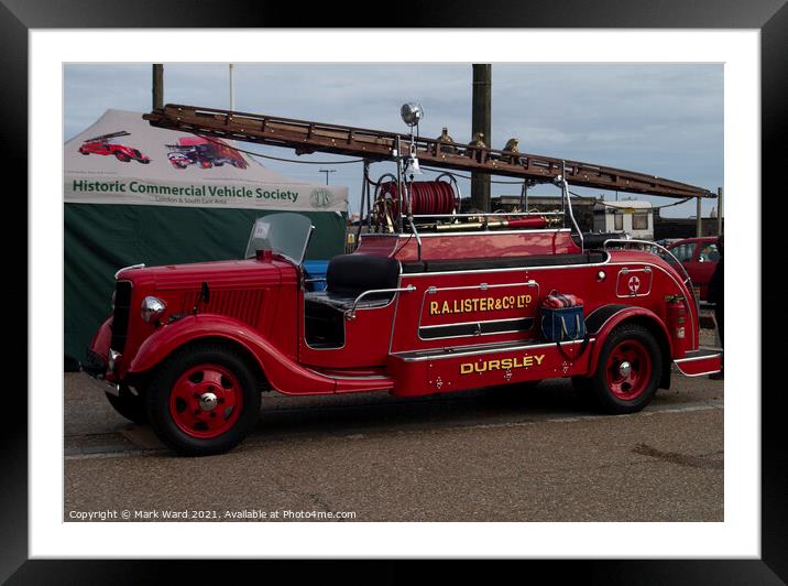 Dursley Fire Engine. Framed Mounted Print by Mark Ward