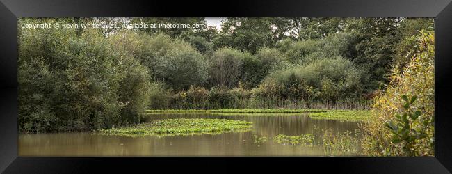Bookham  Common pond panorama Framed Print by Kevin White