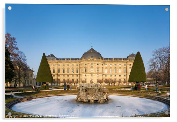 Würzburg Residence with frozen fountain Acrylic by Luis Pina
