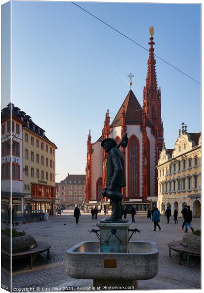 Marienkapelle Gothic Church in Würzburg Canvas Print by Luis Pina