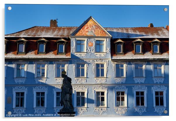 Traditional German Houses in Bamberg Acrylic by Luis Pina