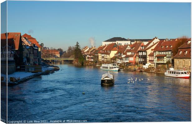 Traditional German Houses in Bamberg Canvas Print by Luis Pina