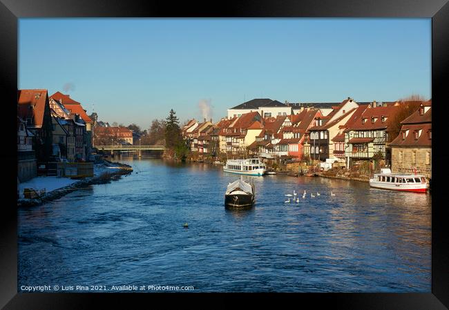 Traditional German Houses in Bamberg Framed Print by Luis Pina