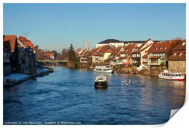 Traditional German Houses in Bamberg Print by Luis Pina