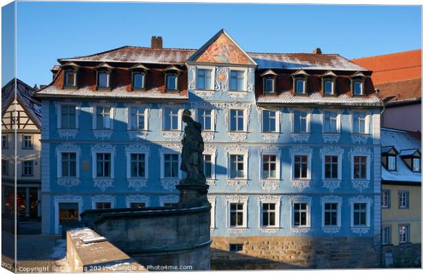 Traditional German Houses in Bamberg Canvas Print by Luis Pina