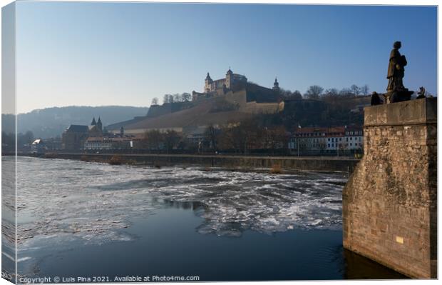 Festung Marienberg Fortress in Wuerzburg, Germany Canvas Print by Luis Pina
