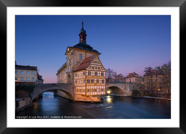 Bamberg Alte Rathaus Old City Hall, in Germany Framed Mounted Print by Luis Pina