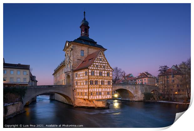 Bamberg Alte Rathaus Old City Hall, in Germany Print by Luis Pina