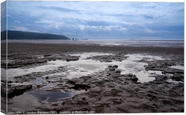 Sand Bay, Weston Super Mare, Somerset Canvas Print by Gordon Maclaren