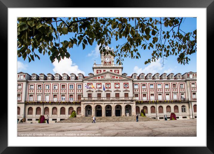 El Ferrol Spain town hall building  Framed Mounted Print by Holly Burgess