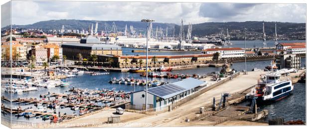 El Ferrol Docks, the navy are still based here Canvas Print by Holly Burgess