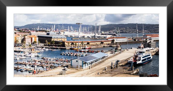 El Ferrol Docks, the navy are still based here Framed Mounted Print by Holly Burgess