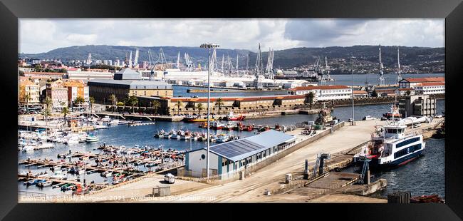 El Ferrol Docks, the navy are still based here Framed Print by Holly Burgess