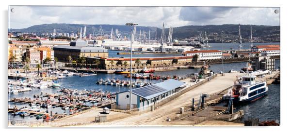 El Ferrol Docks, the navy are still based here Acrylic by Holly Burgess