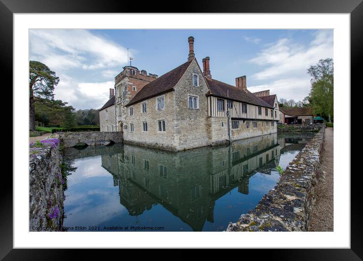 Ightham Mote Reflections Framed Mounted Print by Fiona Etkin