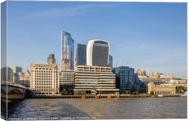 City of London Financial District Canvas Print by Graham Prentice