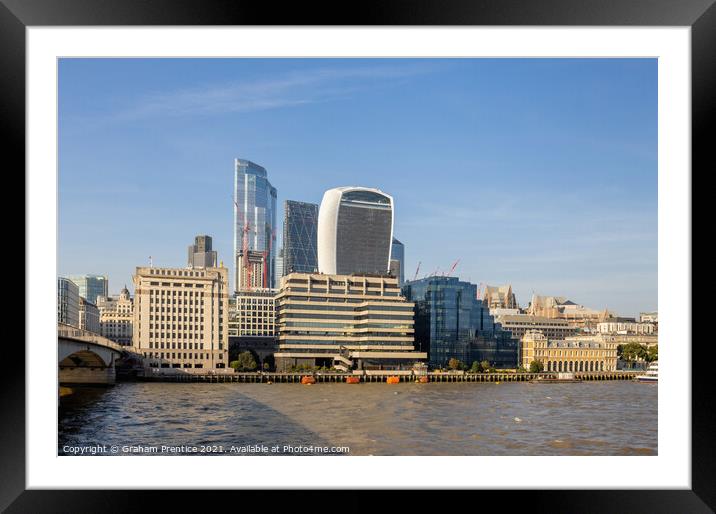 City of London Financial District Framed Mounted Print by Graham Prentice