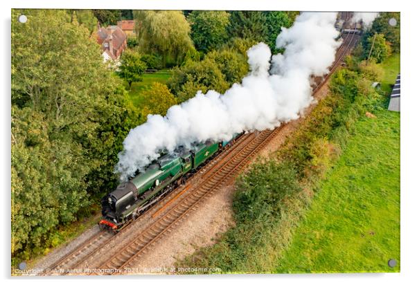 Sir Keith Park steam train Acrylic by A N Aerial Photography