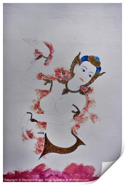 Thailand dancer  Print by Raymond Evans