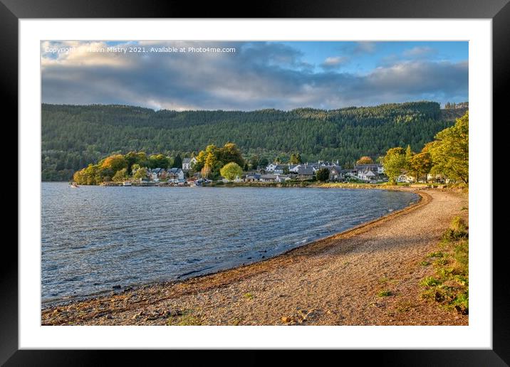 A view of the Kenmore and the banks of Loch Tay Framed Mounted Print by Navin Mistry